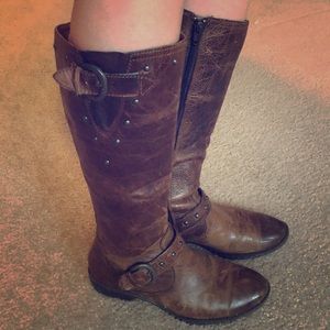 B.O.C tall studded leather boots size 7